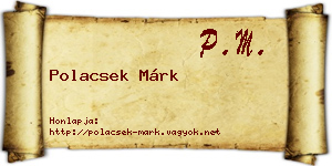 Polacsek Márk névjegykártya